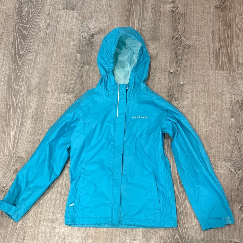 Columbia Turquoise Rain Jacket
